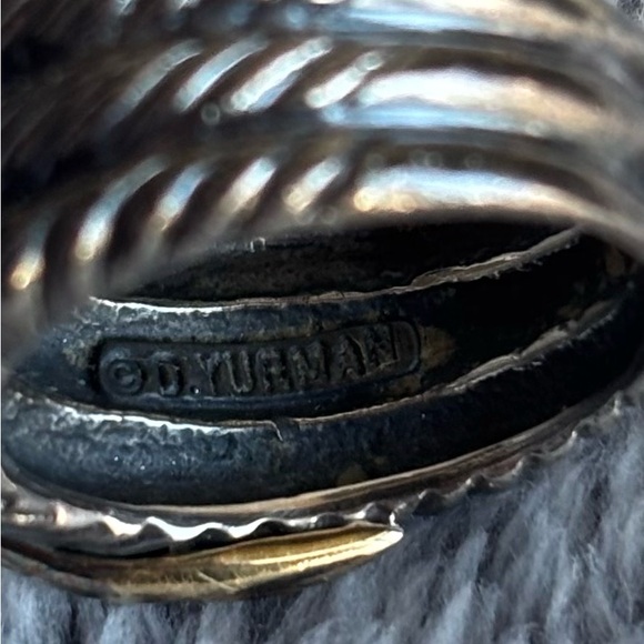 David Yurman Crossover Wave Ring Silver/Gold - Picture 6 of 8